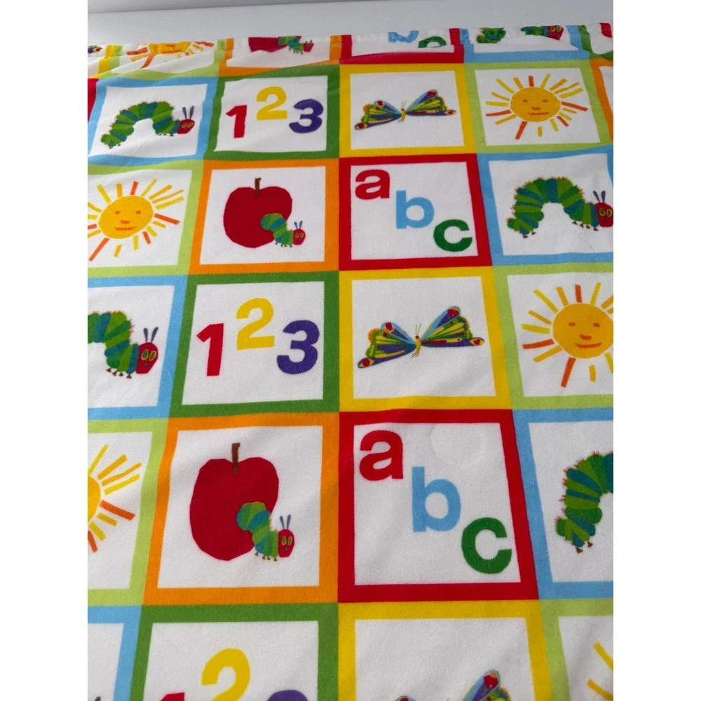 World of Eric Carle Very Hungry Caterpillar Baby Blanket Sherpa Fleece 30x40 ABC